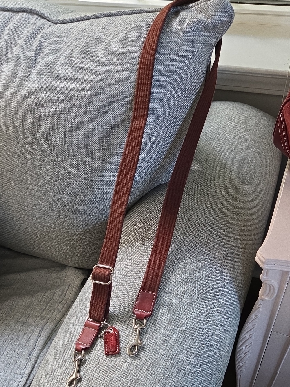 COACH 2007 Burgundy Suede Hamptons Satchel Crossbody Bag w/Wristlet - Picture 10 of 16